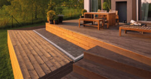 terrasse en bois sur plots réglables Jouplast 40/60mm