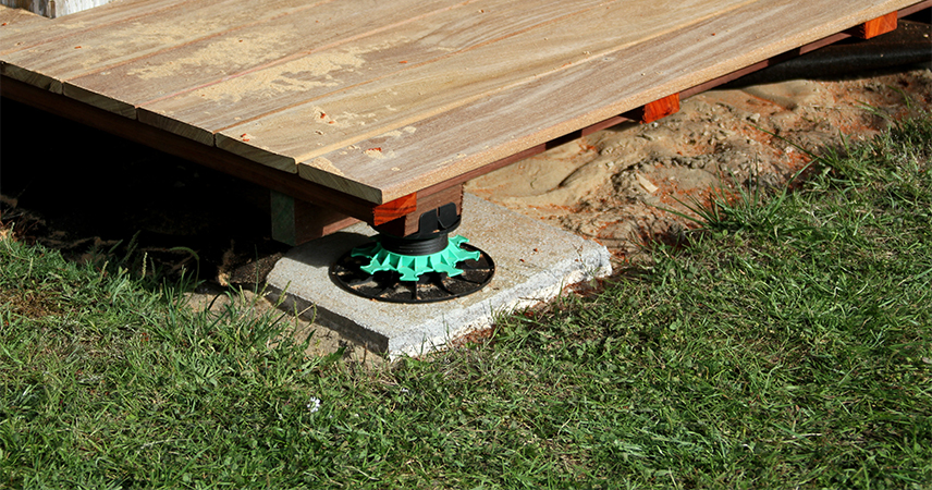 terrasse sur plot lambourde jouplast