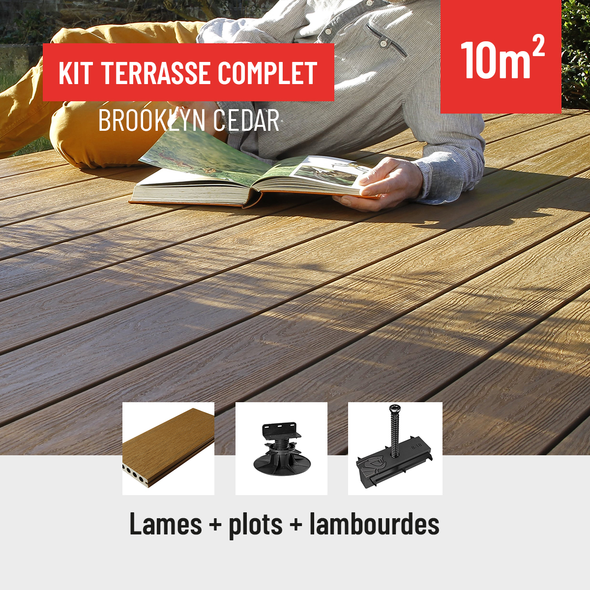kit terrasse en composite cedar