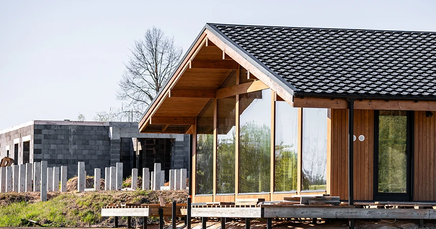 extension terrasse sur plots d'une maison